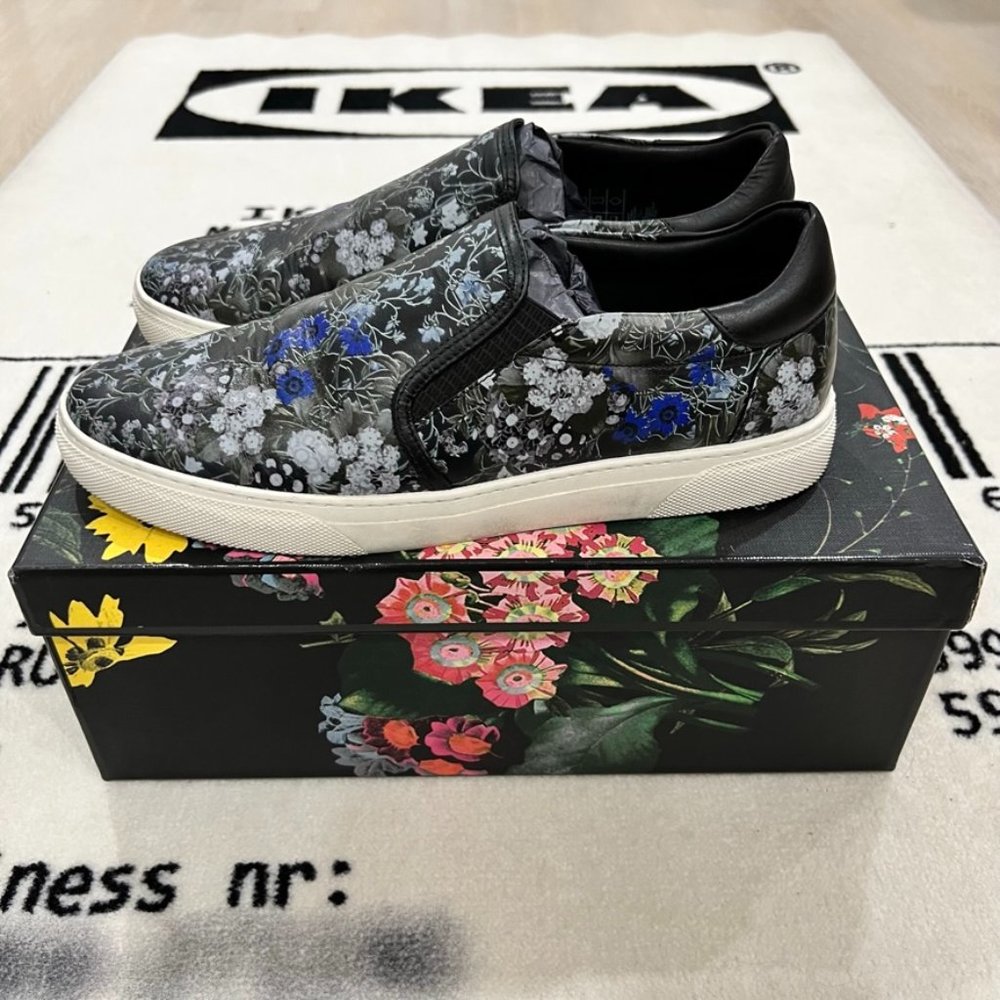 Erdem X H&M Floral Slip On Leather Shoes